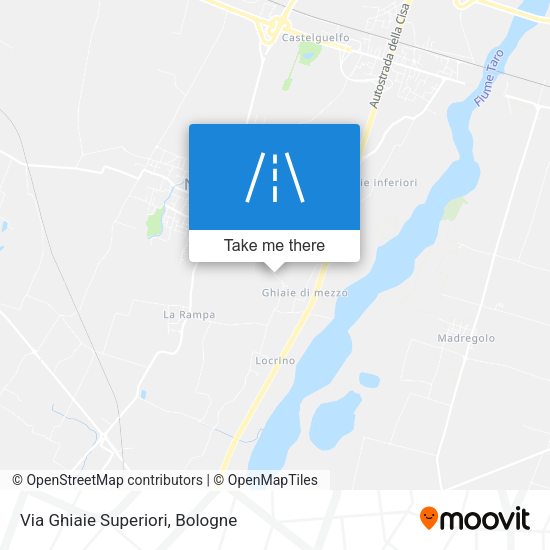Via Ghiaie Superiori map