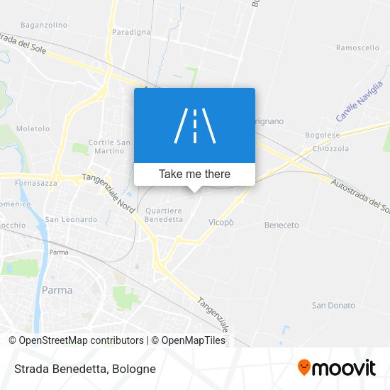 Strada Benedetta map