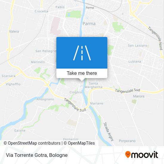 Via Torrente Gotra map