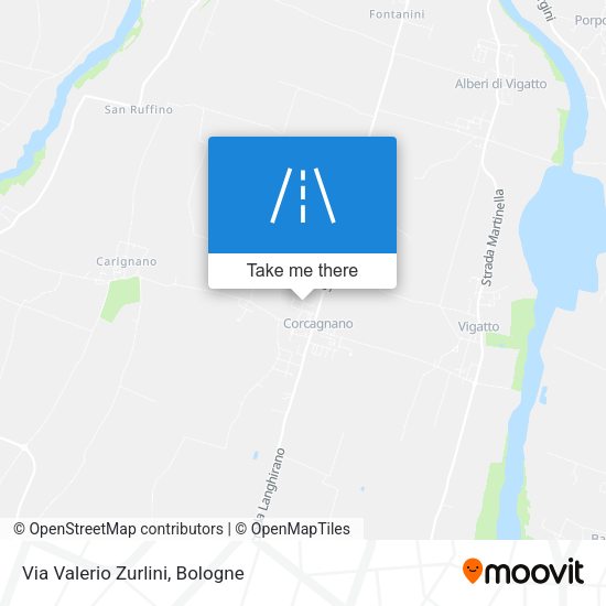 Via Valerio Zurlini map