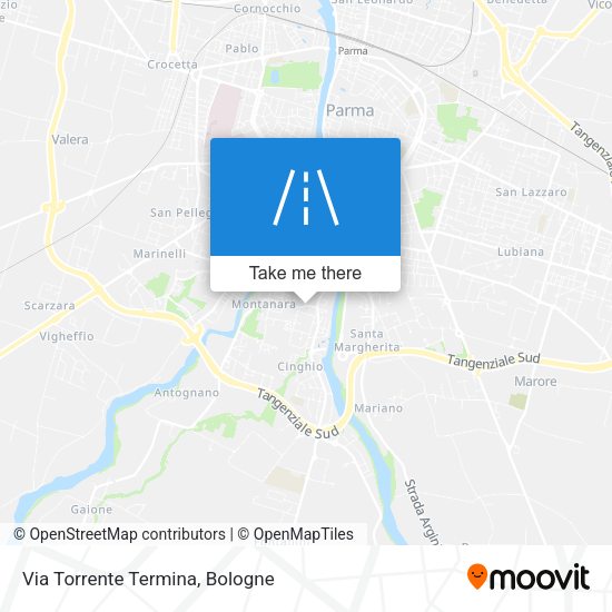 Via Torrente Termina map