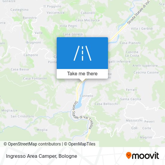 Ingresso Area Camper map