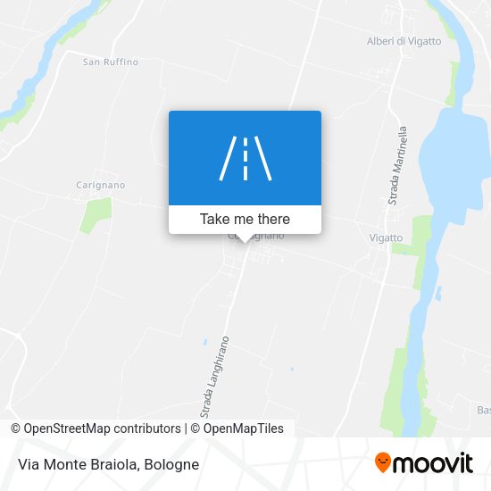 Via Monte Braiola map