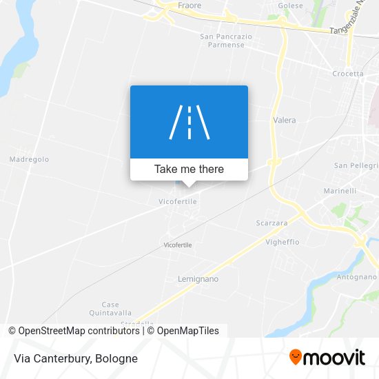 Via Canterbury map