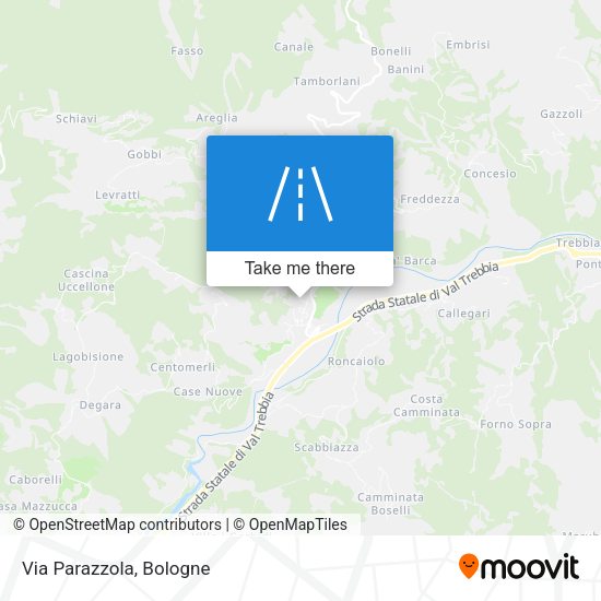 Via Parazzola map