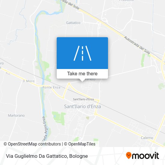 Via Guglielmo Da Gattatico map