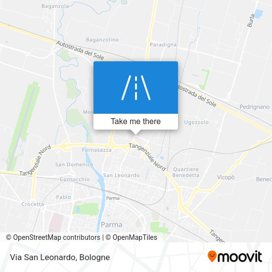 Via San Leonardo map