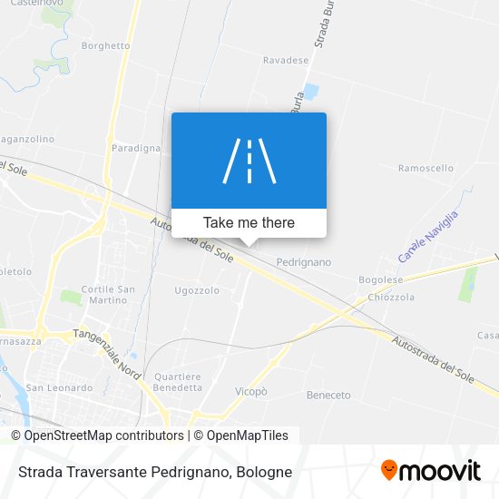 Strada Traversante Pedrignano map