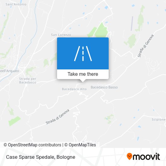 Case Sparse Spedale map