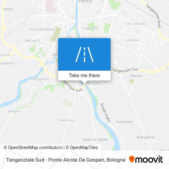 Tangenziale Sud - Ponte Alcide De Gasperi map