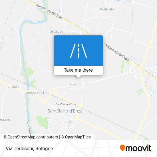 Via Tedeschi map