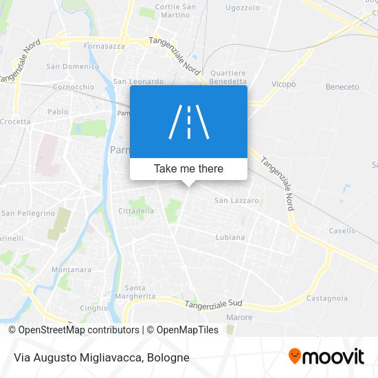 Via Augusto Migliavacca map