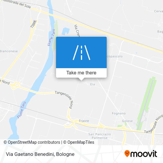Via Gaetano Benedini map