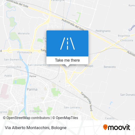 Via Alberto Montacchini map