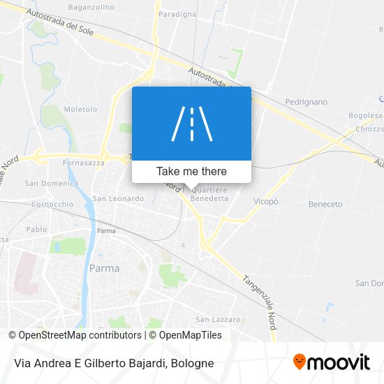 Via Andrea E Gilberto Bajardi map
