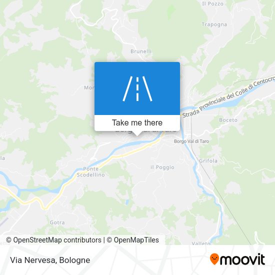 Via Nervesa map