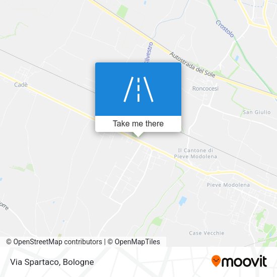 Via Spartaco map