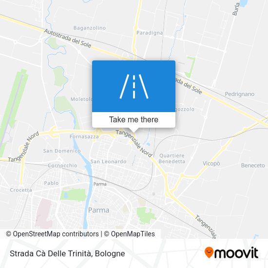 Strada Cà Delle Trinità map