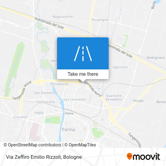 Via Zeffiro Emilio Rizzoli map