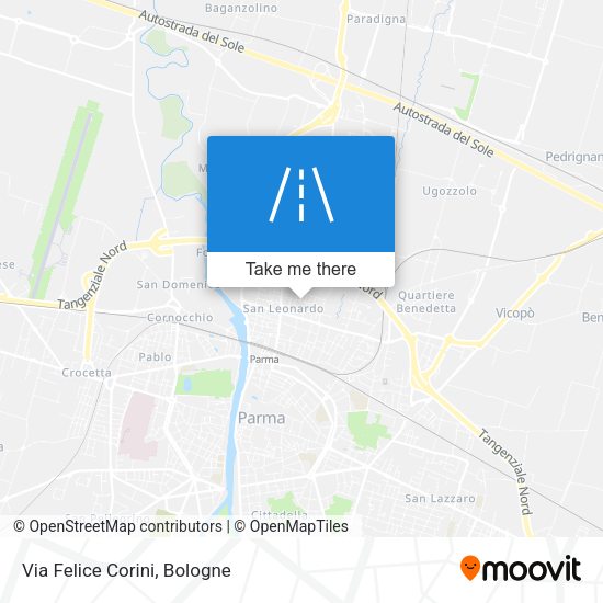 Via Felice Corini map