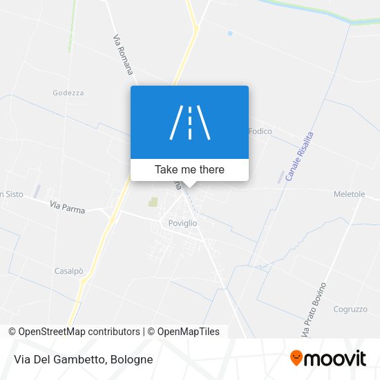 Via Del Gambetto map
