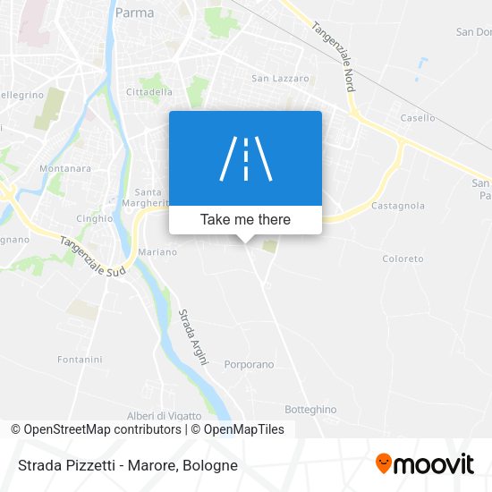 Strada Pizzetti - Marore map