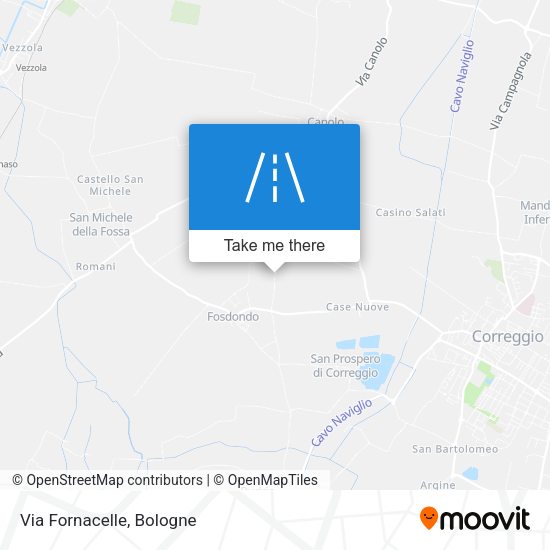 Via Fornacelle map