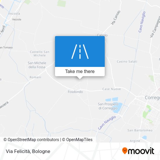Via Felicità map