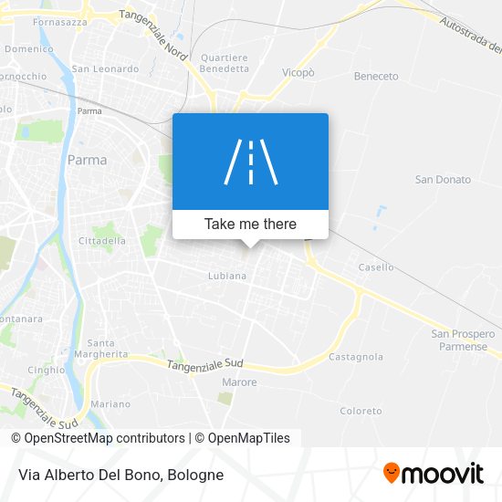 Via Alberto Del Bono map