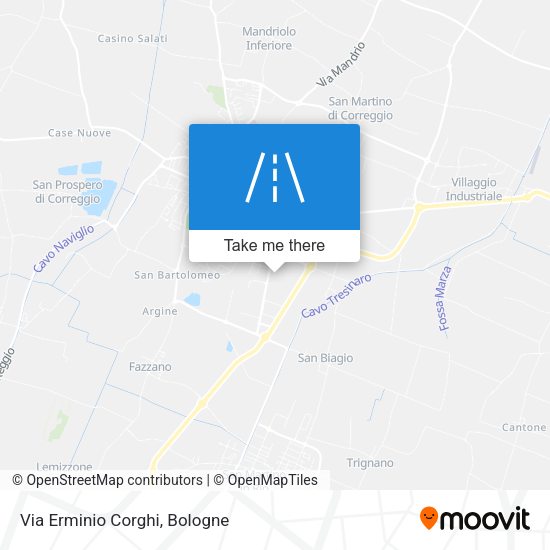 Via Erminio Corghi map