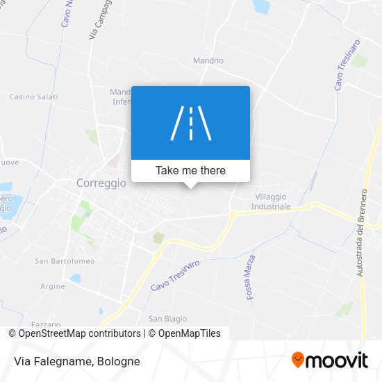 Via Falegname map
