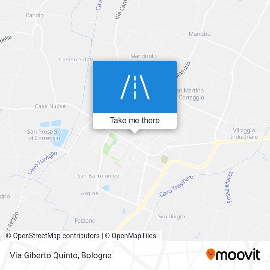 Via Giberto Quinto map