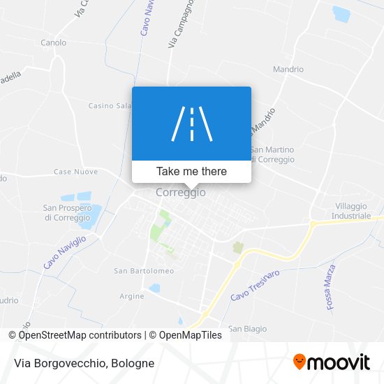 Via Borgovecchio map