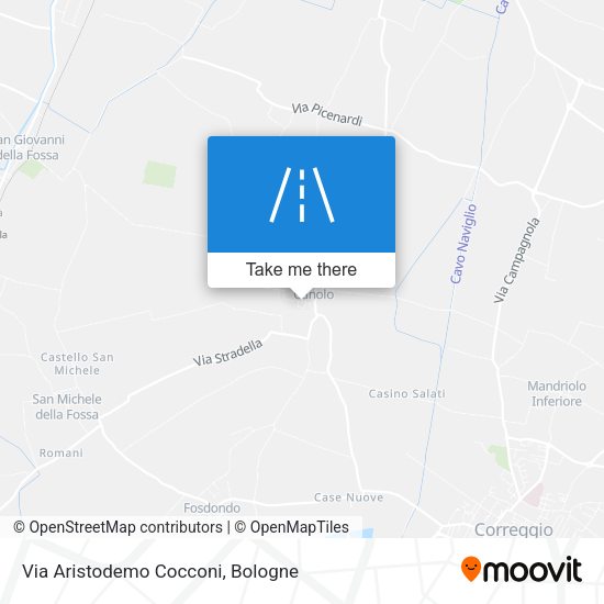 Via Aristodemo Cocconi map