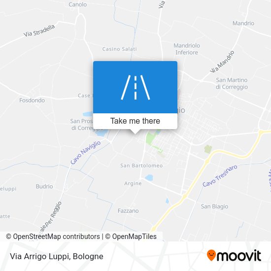 Via Arrigo Luppi map