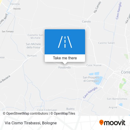 Via Cismo Tirabassi map
