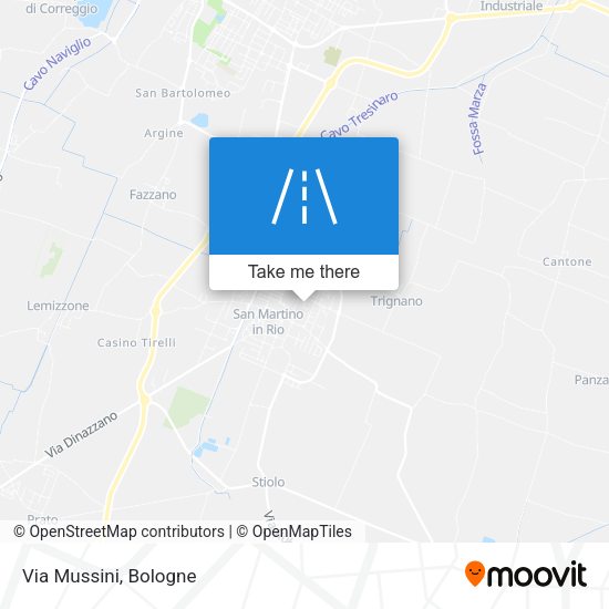 Via Mussini map