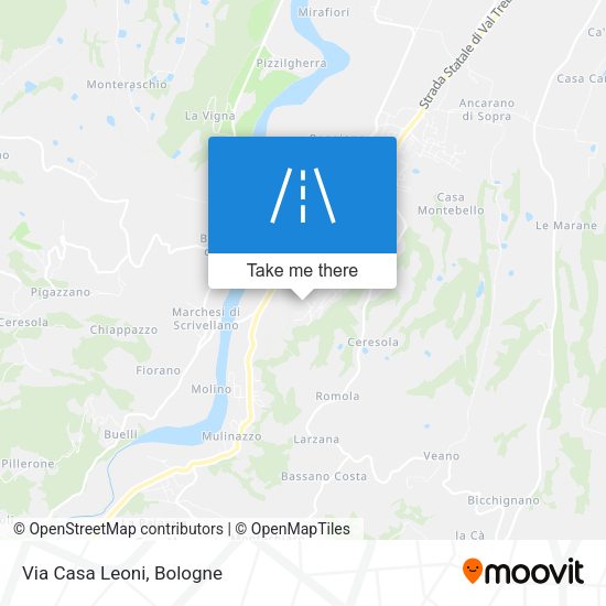 Via Casa Leoni map