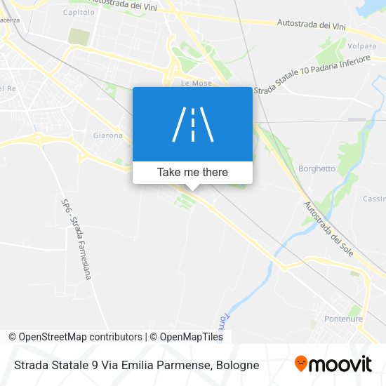 Strada Statale 9 Via Emilia Parmense map