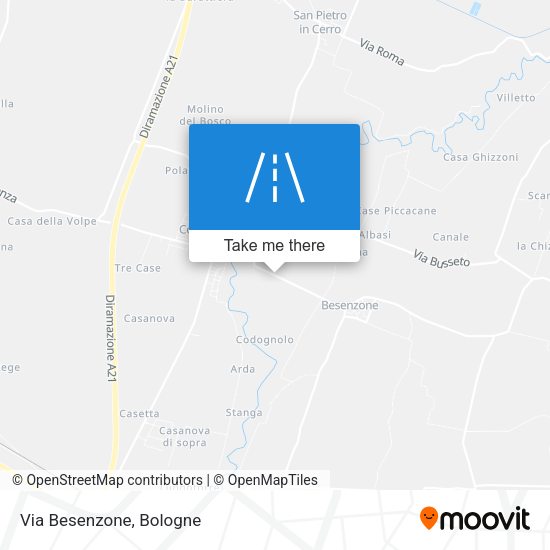 Via Besenzone map