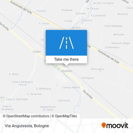 Via Anguissola map