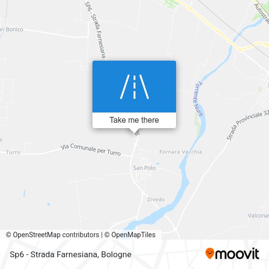 Sp6 - Strada Farnesiana map
