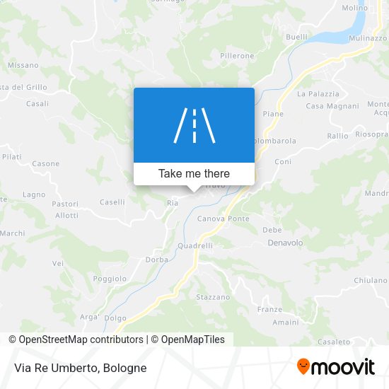 Via Re Umberto map