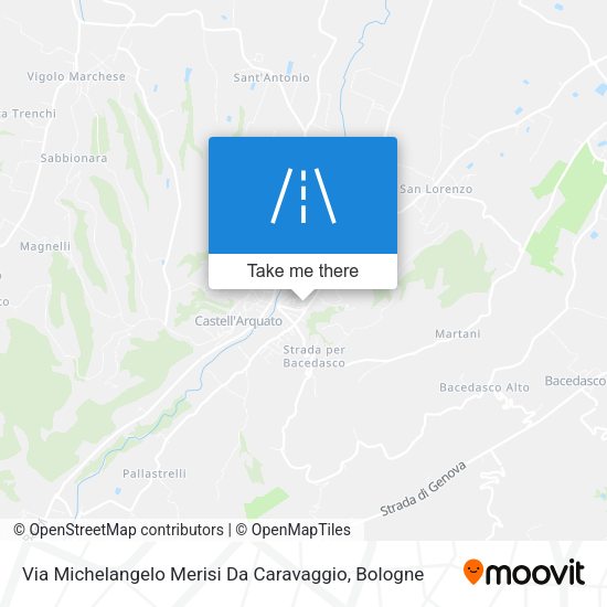 Via Michelangelo Merisi Da Caravaggio map