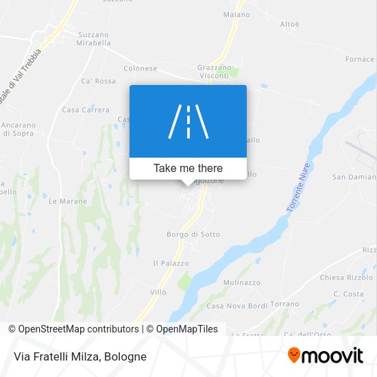 Via Fratelli Milza map