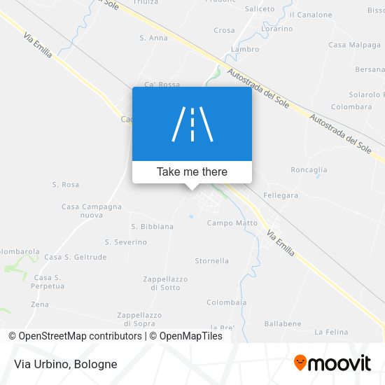 Via Urbino map