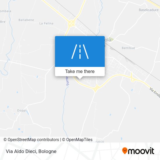 Via Aldo Dieci map