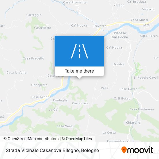 Strada Vicinale Casanova Bilegno map