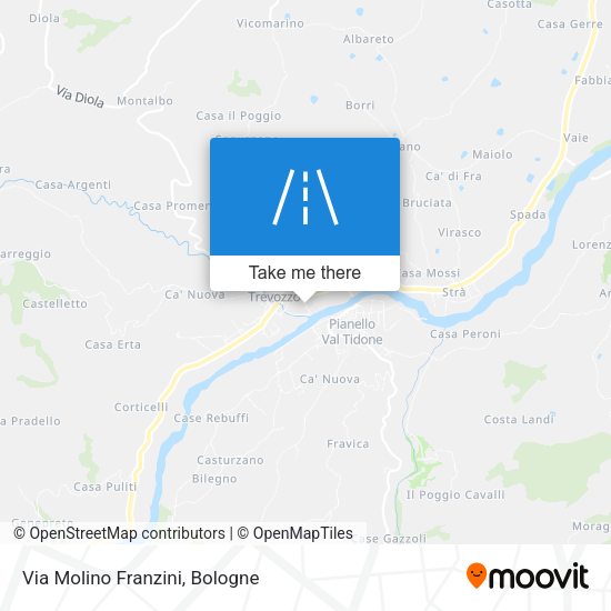 Via Molino Franzini map