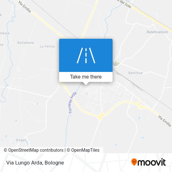Via Lungo Arda map